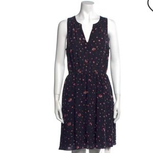 Rebecca Taylor Dress Navy Pink Floral design 10